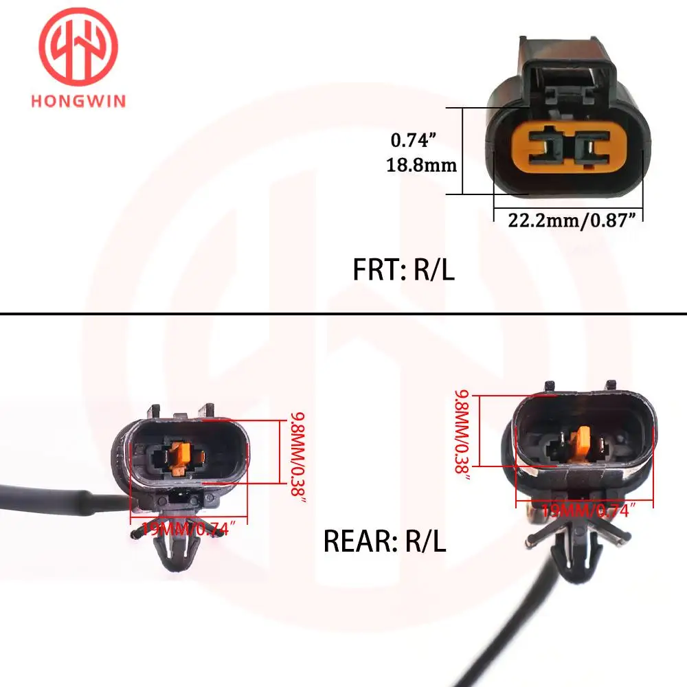 HONGWIN Sensor ABS delantero Mitsubishi Pajero Van 4670A189/4670A190 - imagen 2