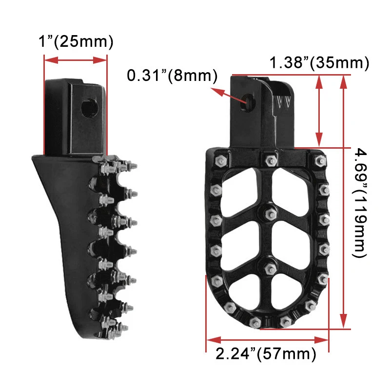 Reposapiés CNC universales para Honda CRF XR 50 70 110 y mini moto - imagen 4
