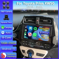 Reproductor multimedia Android 15 CarPlay BT Toyota Prius XW50 2015-2020