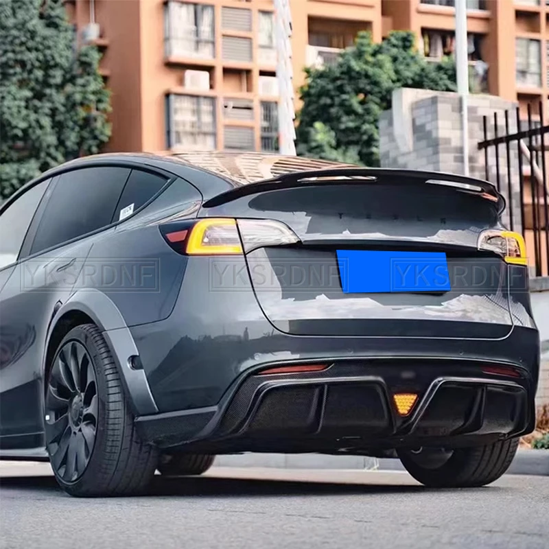 Alerón trasero para Tesla modelo Y, accesorio maletero, Material de carbono f, estilo coche, 2020, 2021, 2022 - imagen 2