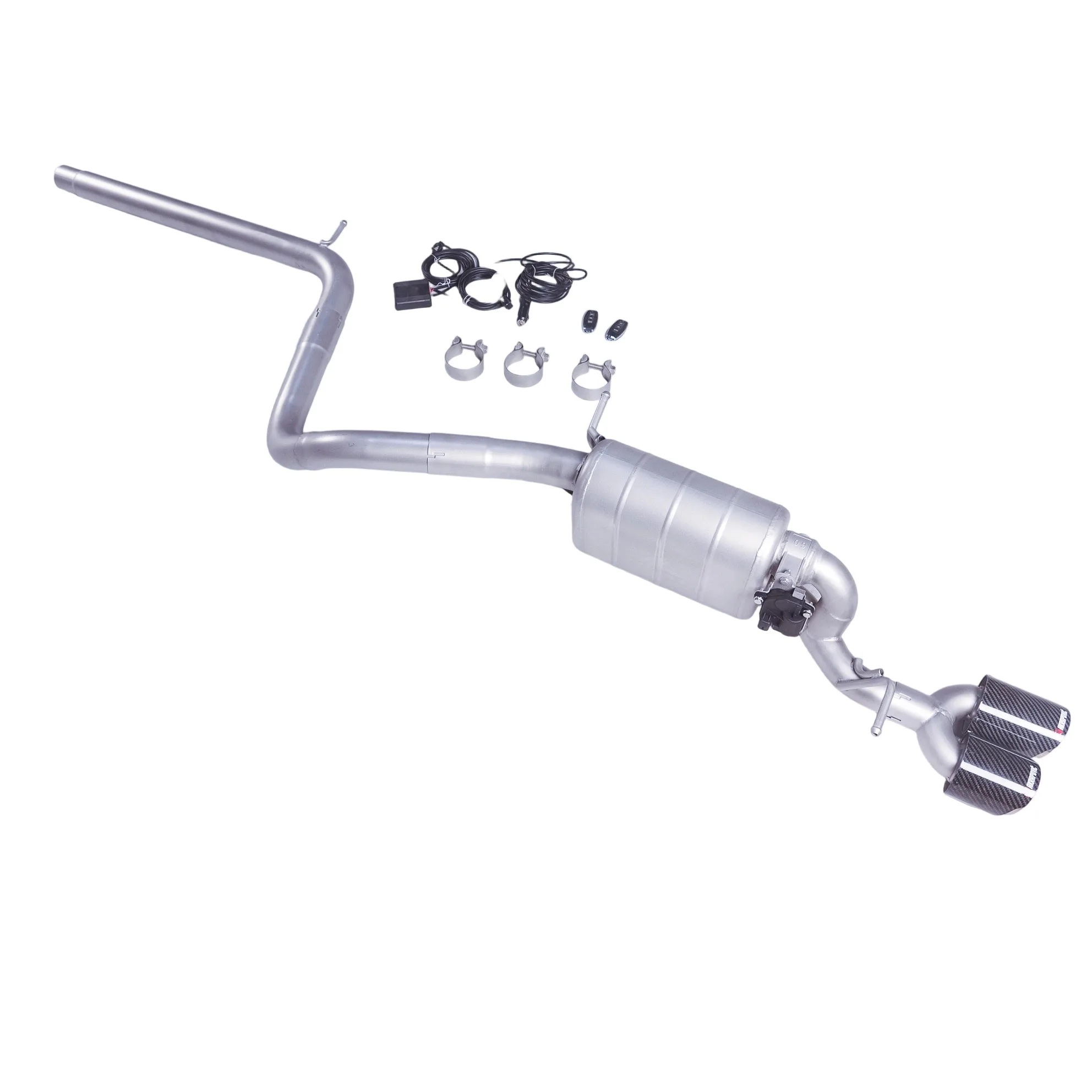 【Producto personalizado】 Aplicable a 15 modelos de tubos silenciadores de escape de válvula de acero inoxidable Catback Volkswagen POLO gti 1.4T