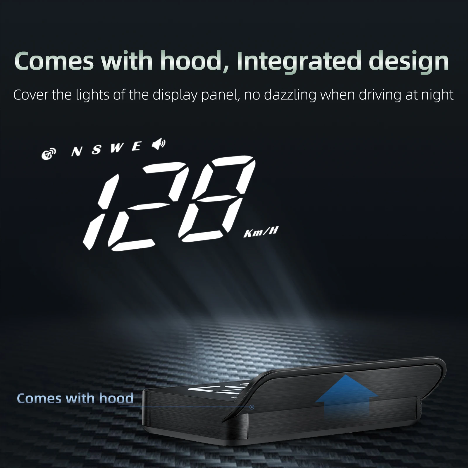 Pantalla HUD GPS M1 para coche con velocímetro y brújula - imagen 3