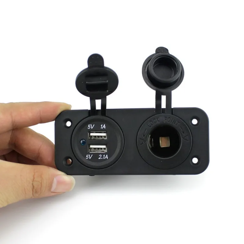 Toma de mechero 12V cargador USB dual impermeable coche y barco - imagen 3