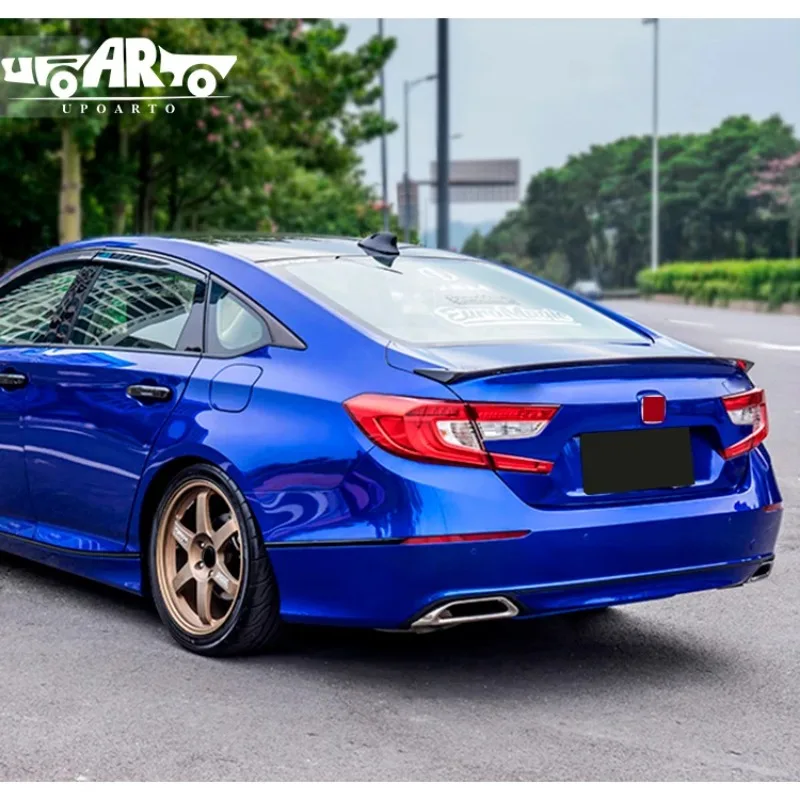 Alerón trasero Honda Accord X 2018-2021, negro brillo efecto carbono - imagen 3