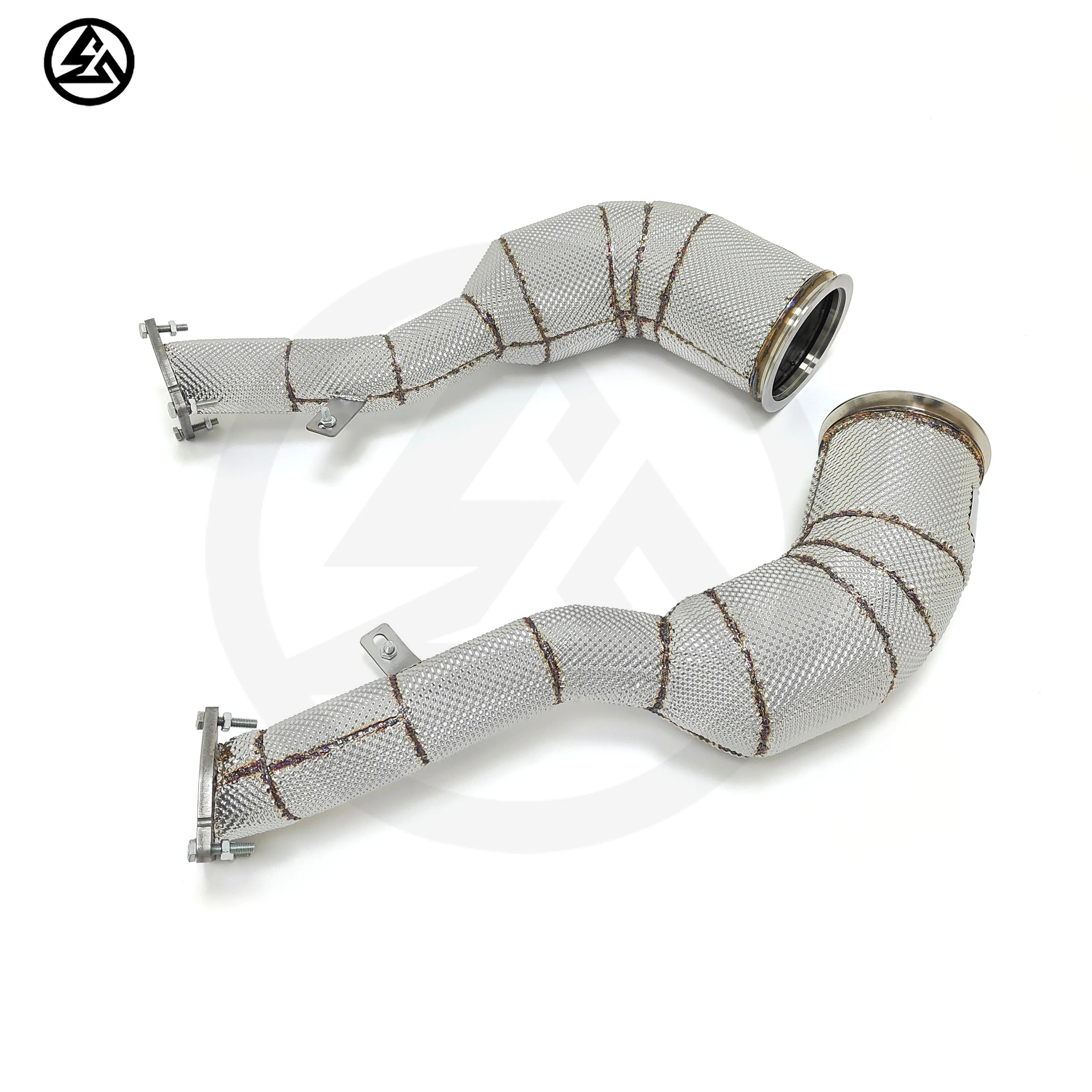 Tubo de bajada deportivo de alto rendimiento para Porsche Macan GTS 2.9T 2020-sin sistema de escape de bajante OPF con protector térmico - imagen 2