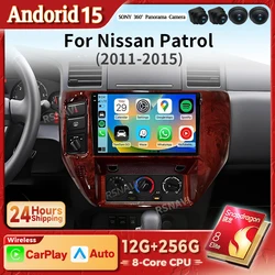 Autoradio Android 15 con CarPlay para Nissan Patrol 2004-2021