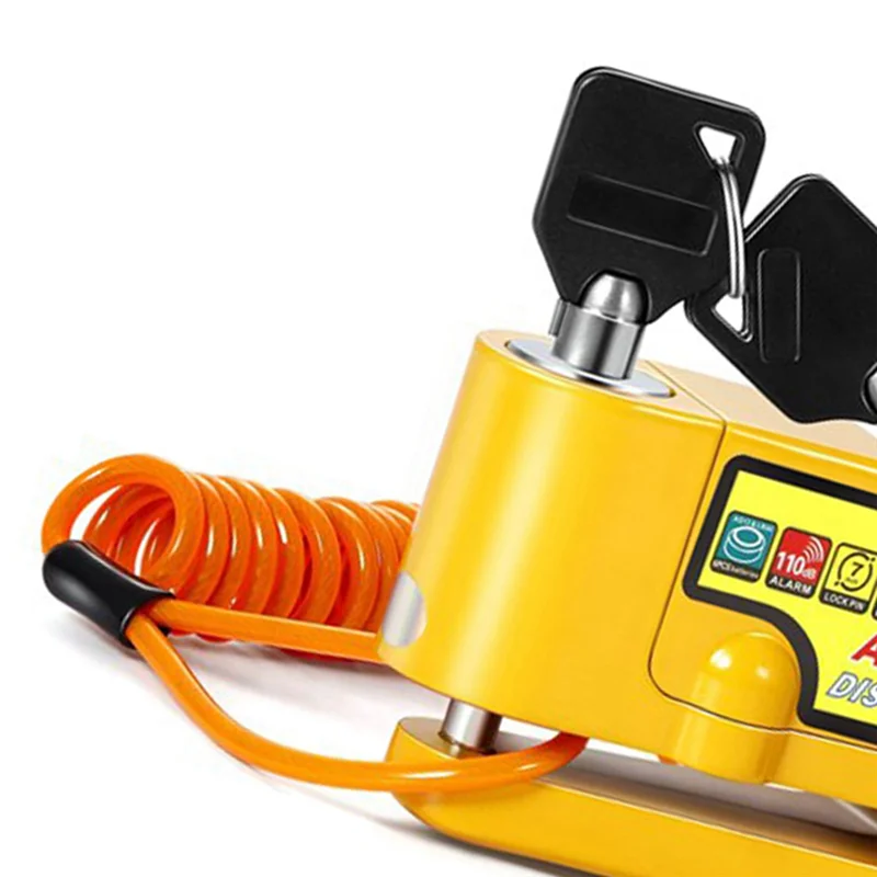 Cerradura de freno de disco de AEF3-Motocicleta, cerradura de seguridad para motocicleta, Scooter, sonido de alarma impermeable con piezas de Cable de recordatorio - imagen 3