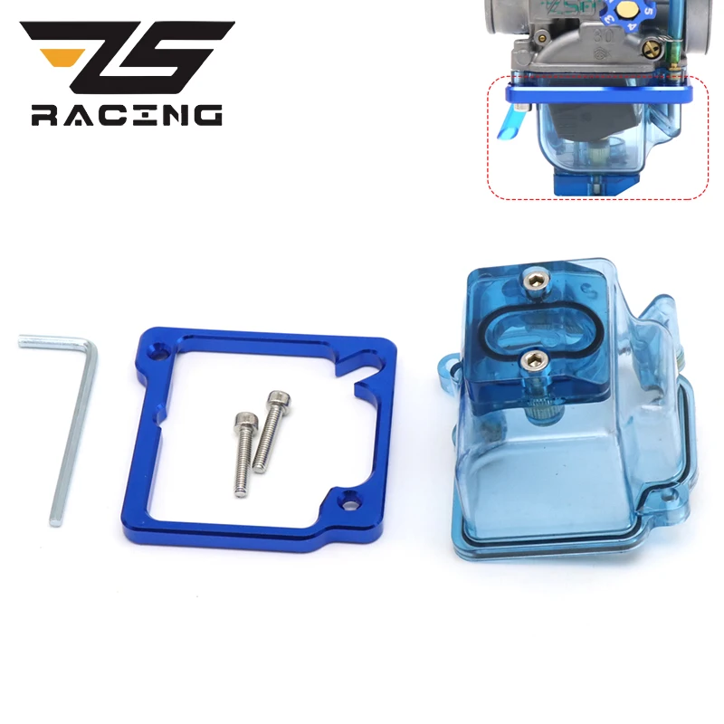 ZS Racing Cuenco de carburador extraible y transparente PWK 21-34mm
