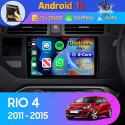 Radio Android con CarPlay 2DIN Bluetooth para Kia Rio 2011-2015