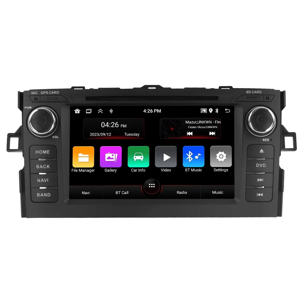 MEKEDE 7 "Android Auto Carplay Radio reproductor Multimedia para Toyota Auris 2006 - 2012 BT navegación GPS Autoradio estéreo - imagen 2