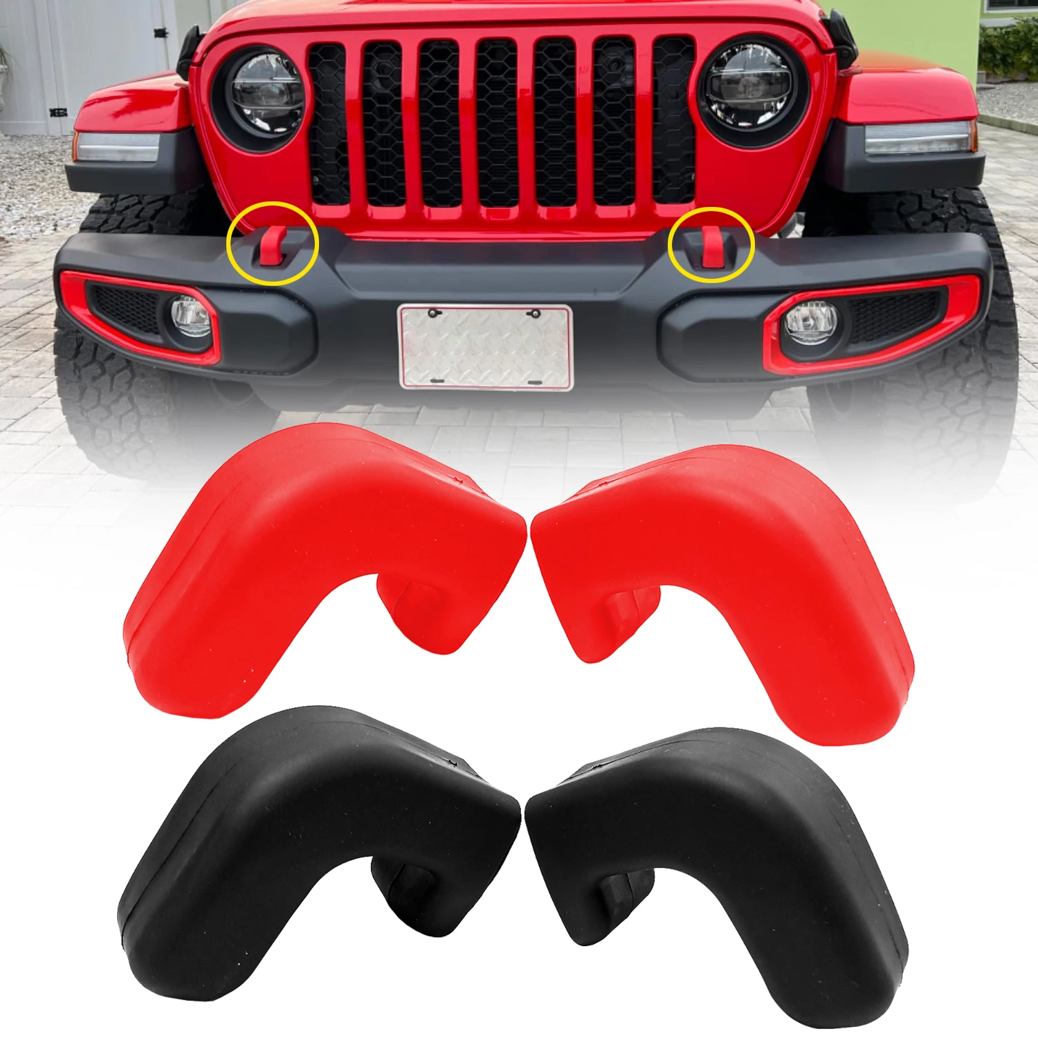 Almohadilla gancho remolque Jeep Wrangler JK JL Gladiator - imagen 3
