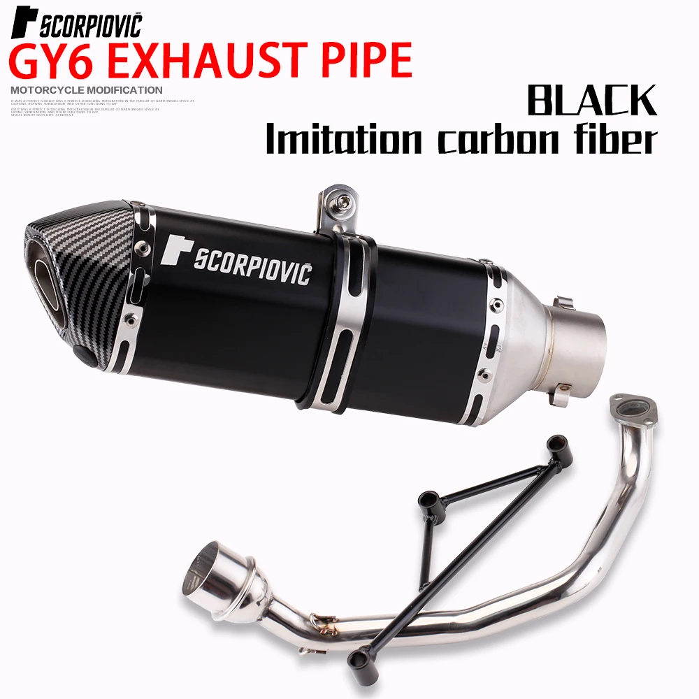 Escape Yamaha GY6 alto rendimiento para tubo de salida delantero