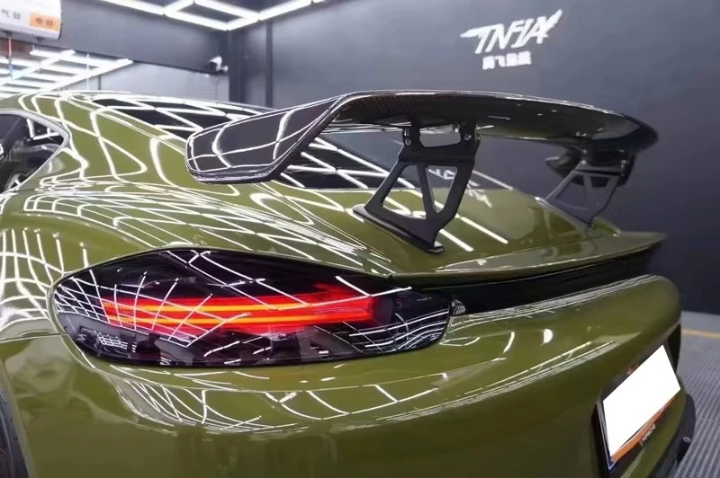 Alerón trasero GT4 de carbono para Porsche Cayman 981 y 718 Boxster - imagen 2