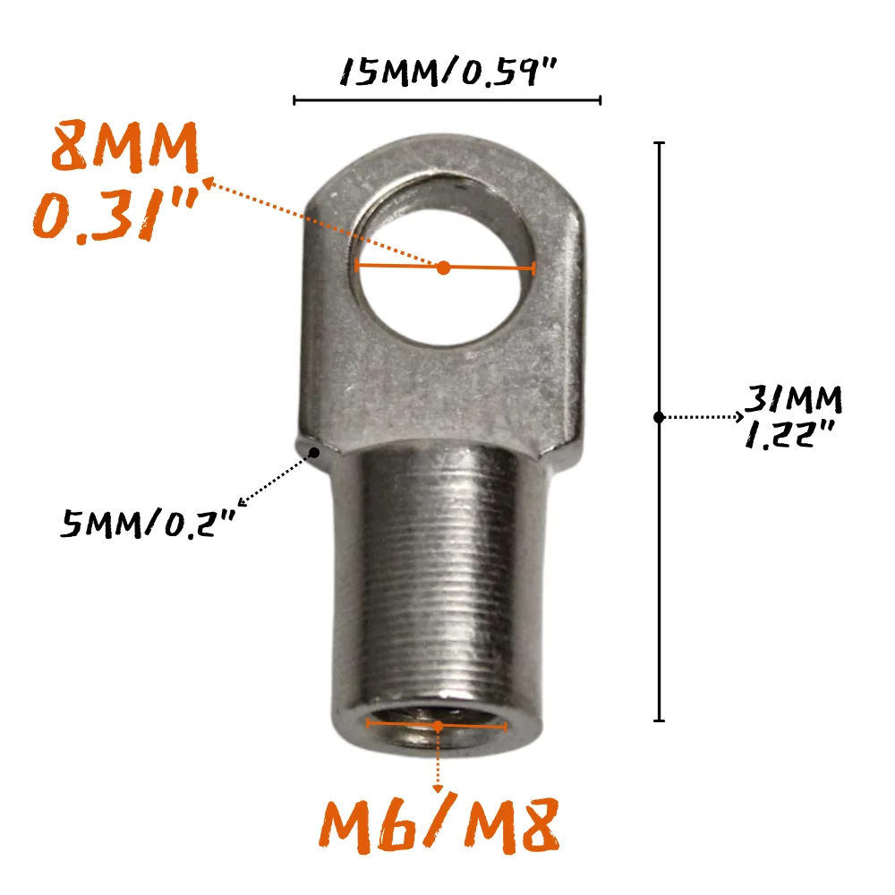 Soporte elevación resorte de gas 10mm M6/M8 hembra perno bola - imagen 2