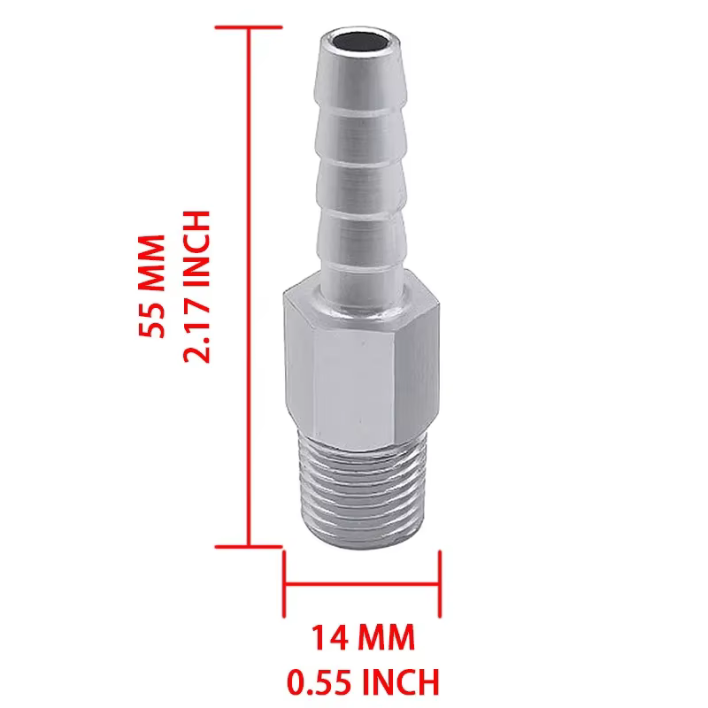 Adaptador racor 1/4 NPT a 5/16 para ventilación de depósito - imagen 3