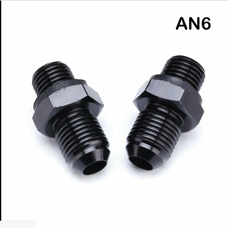 Adaptador de aluminio anodizado en negro para enfriador de aceite