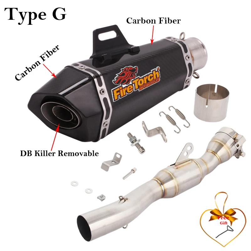 Escape slip-on fibra de carbono CFmoto CF675SR con DB Killer - imagen 5
