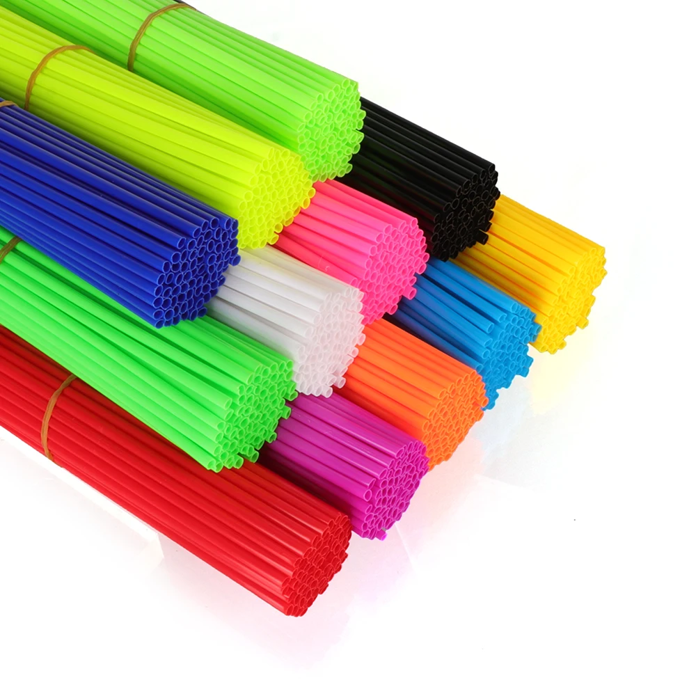 Protector de radios de rueda para motocicleta, 24CM, 72 Uds., envolturas para llantas, cubiertas embellecedoras de piel, tubo para Motocross, bicicleta, Enduro, accesorios geniales - imagen 2