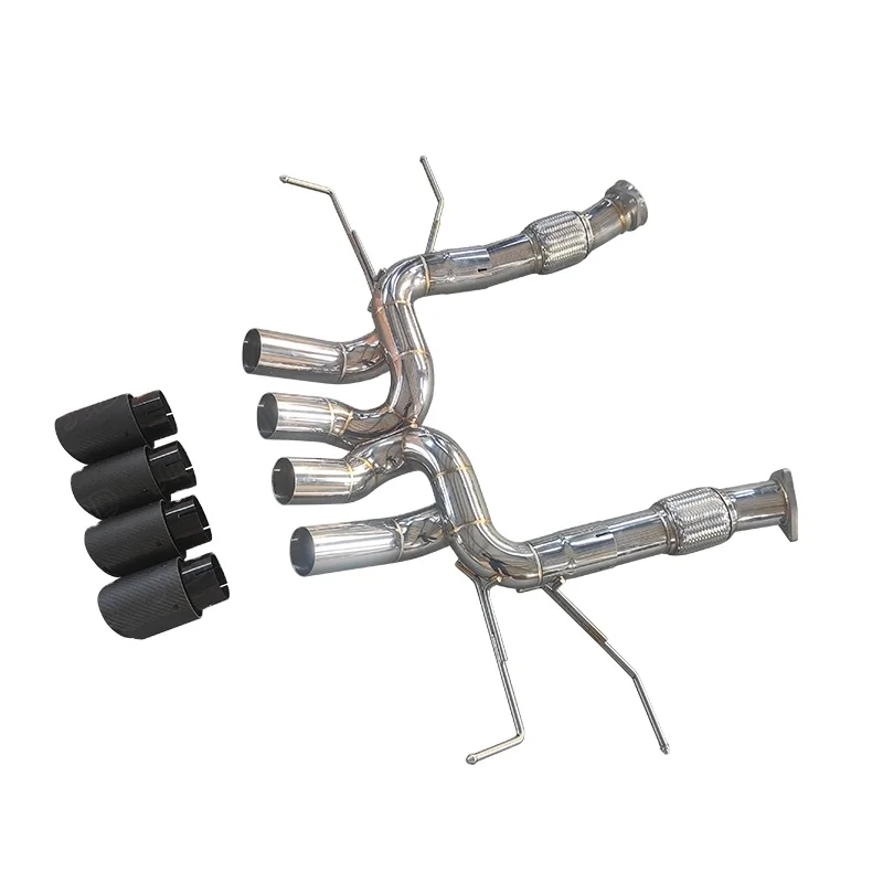 Sistema Catback de Escape de Tubo X de Acero Inoxidable para Chevrolet Corvette C8 Z06