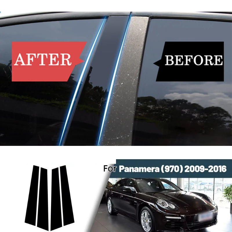 Molduras adhesivas para pilar B negro brillo Porsche Macan/Panamera 970 - imagen 2