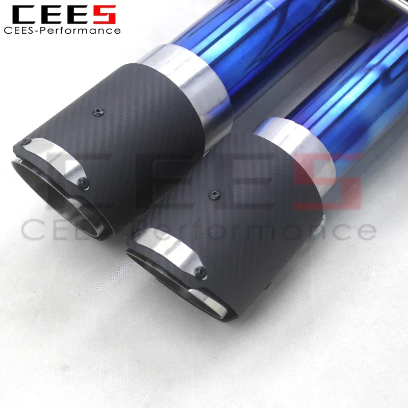 Escape catback CEES BMW M5 E60 V10 5.0 – Acero inoxidable colas carbono - imagen 4