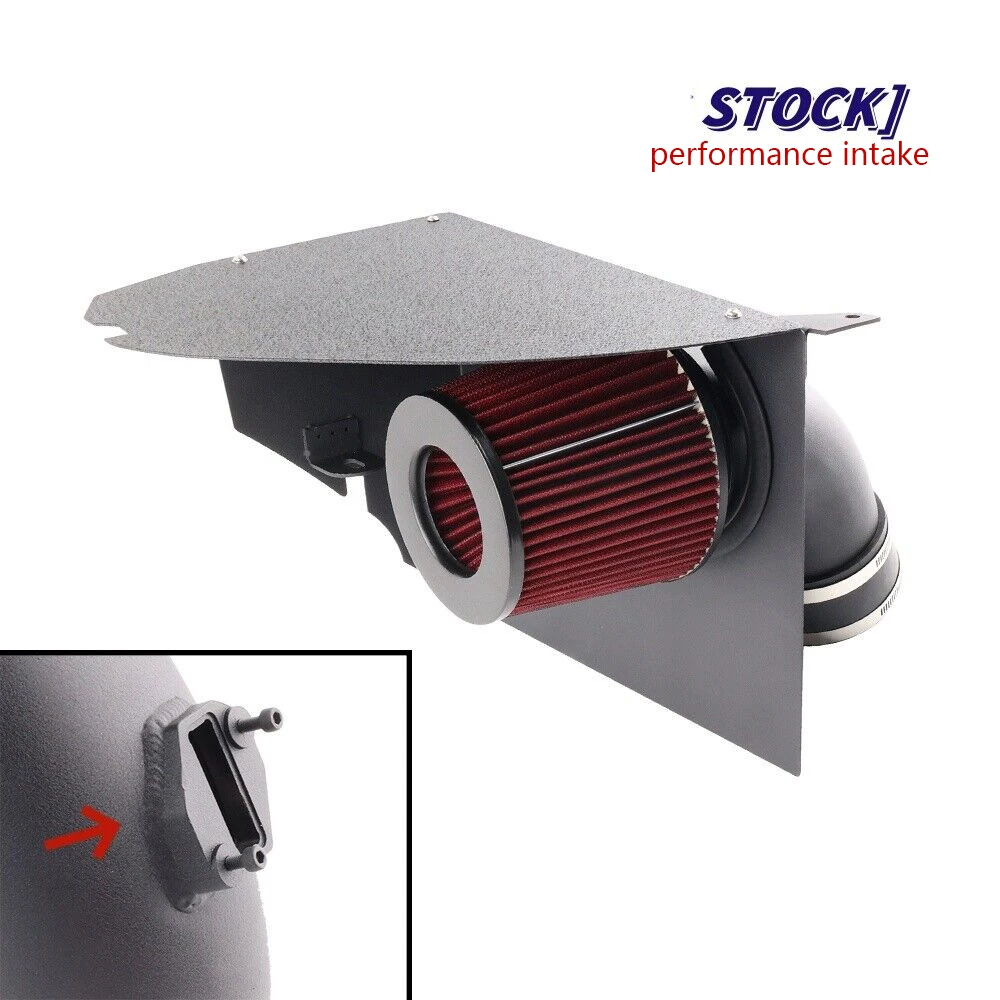 Tubo de aluminio y filtro rojo del sistema de admisión