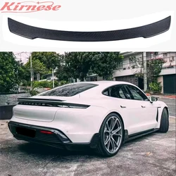 Real FD Alerón trasero de fibra de carbono para Porsche Taycan Turbo S