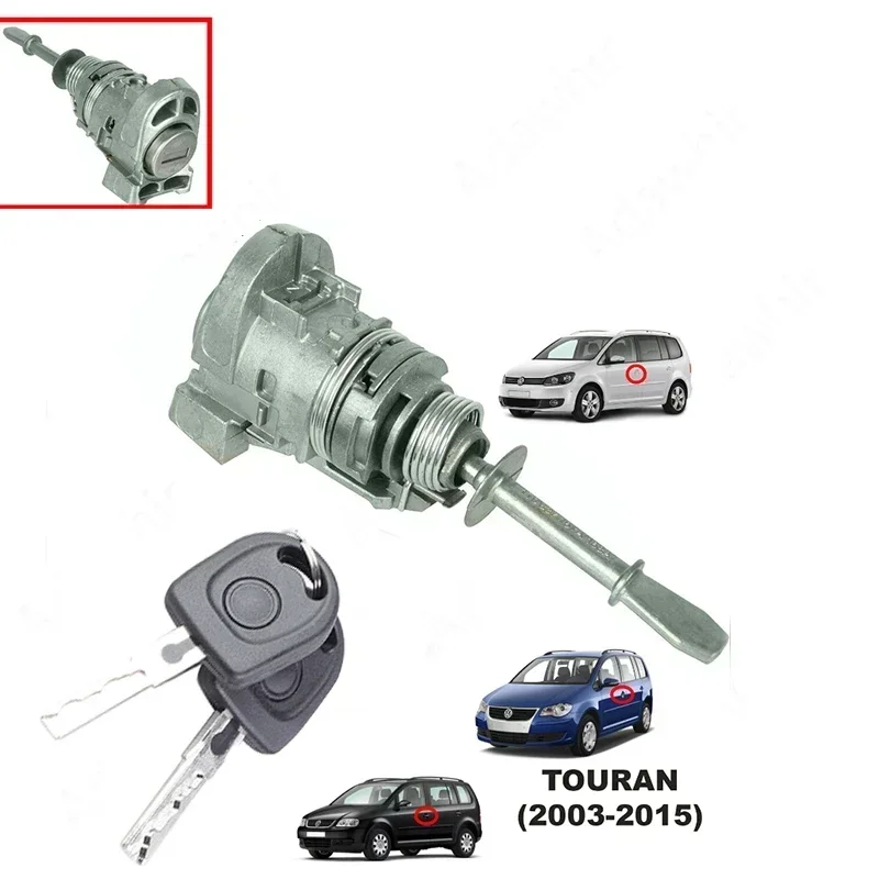 1T0837167A Cilindro cerradura puerta izquierda VW Caddy/Touran - imagen 3
