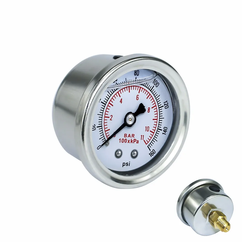Indicador de presión de combustible líquido 0-160 psi
