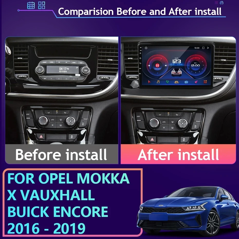 Autoradio Android Auto CarPlay WiFi GPS 5G táctil - Opel Mokka X Buick Encore 2016-2018 - imagen 2