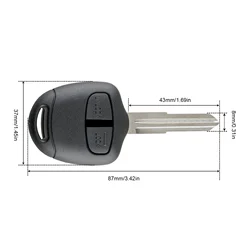 Carcasa llave mando a distancia Mitsubishi MIT8