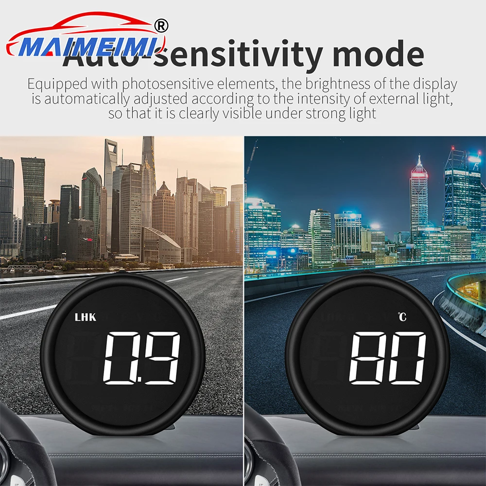 Head-up display OBD2 digital para coche con velocidad y temperatura del agua - imagen 2