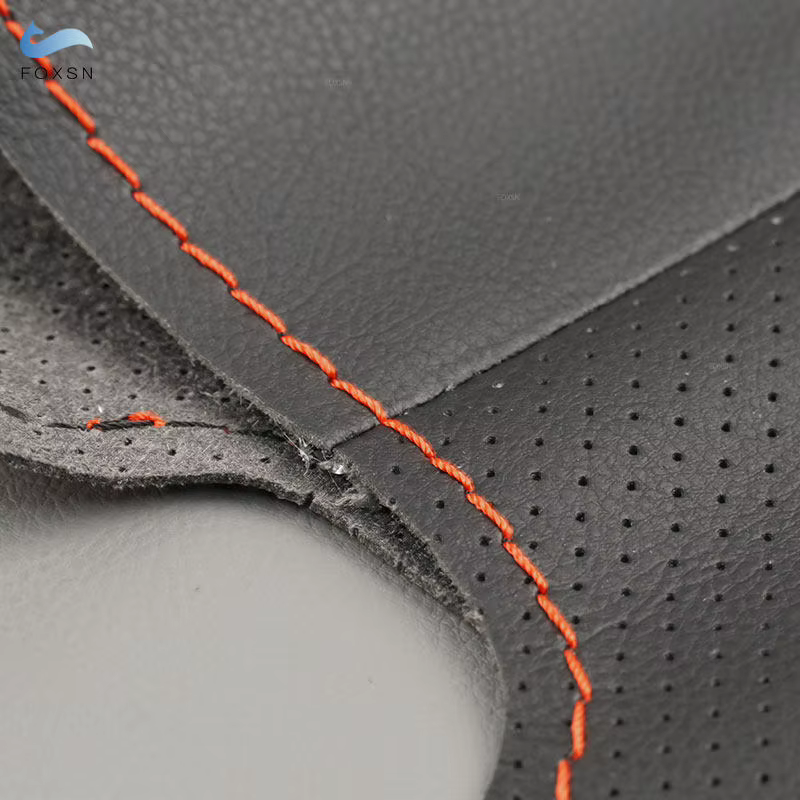 Funda de volante cosida a mano para Mitsubishi Pajero V73/L200