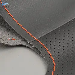 Funda de volante cosida a mano para Mitsubishi Pajero V73/L200