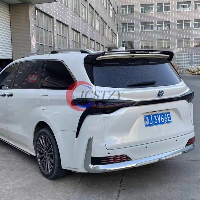 Kit de carrocería de alerón de techo trasero, accesorios para Toyota Sienna 2021 2022 2023, ala de labio de maletero negro brillante ABS de alta calidad - imagen 5