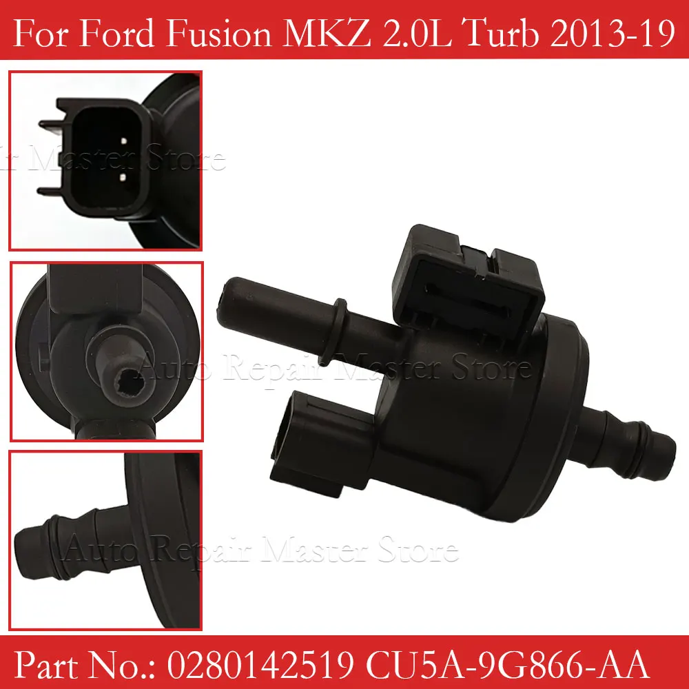 Vista lateral de la válvula solenoide CU5A 9G886 AA