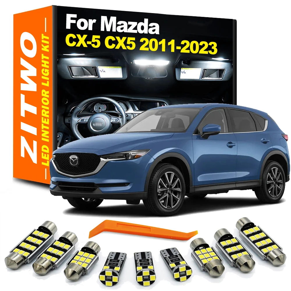 ZITWO 11 Uds bombilla LED Kit de luz de lectura de cúpula Interior para Mazda CX5 CX-5 2011 2012 2013 2014 - 2018 2019 2020 2021 2022 2023