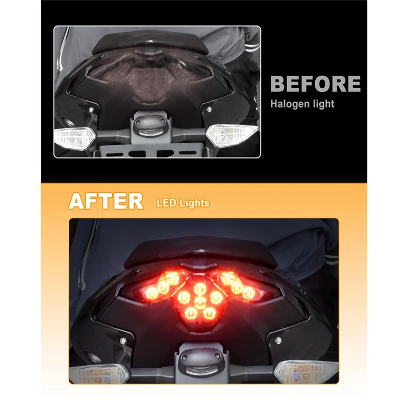 Luz trasera LED de freno integrada Kawasaki Ninja 500 EX500 - imagen 4