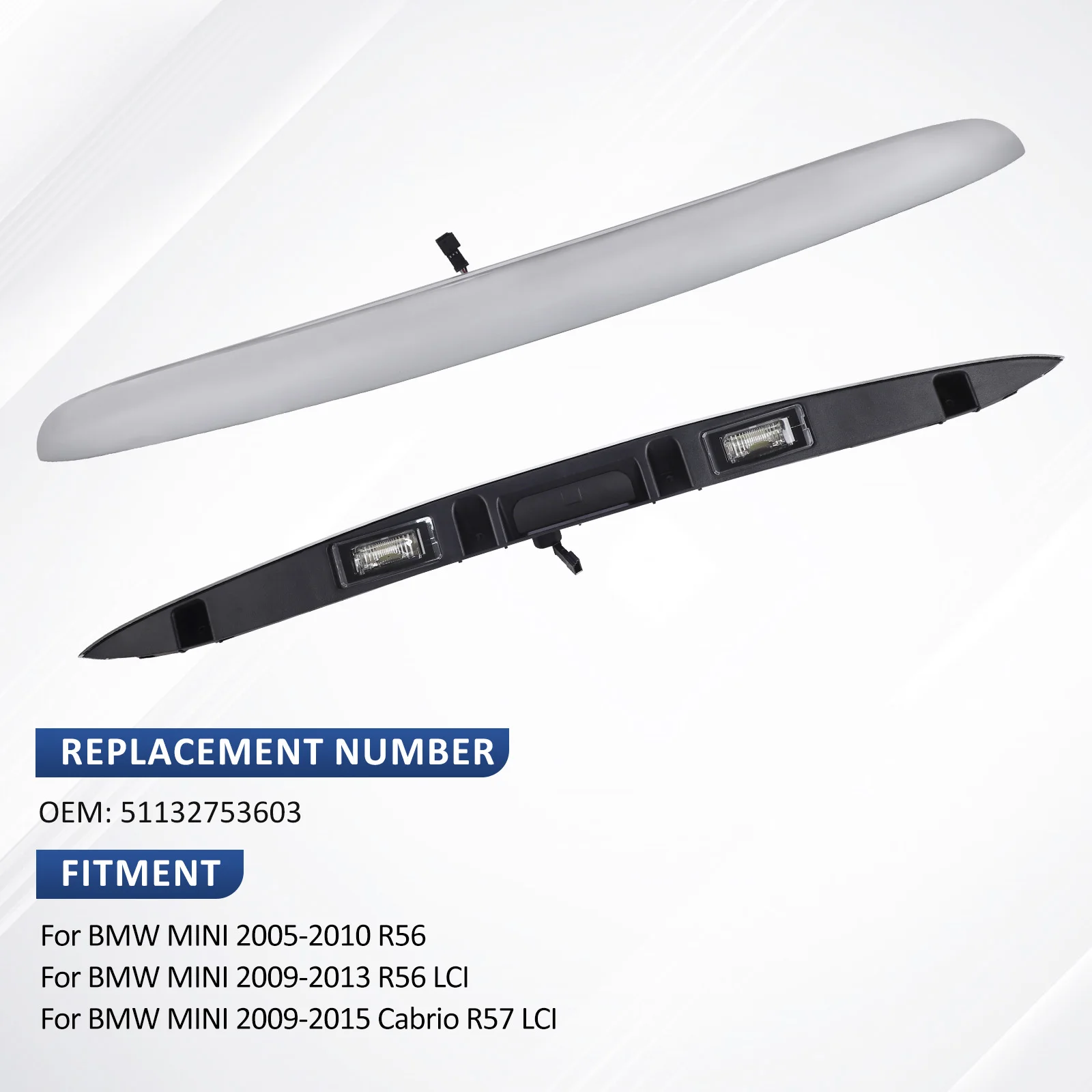 Manilla de portón trasero cromada Mini Cooper R55-R61 51132753603 - imagen 4
