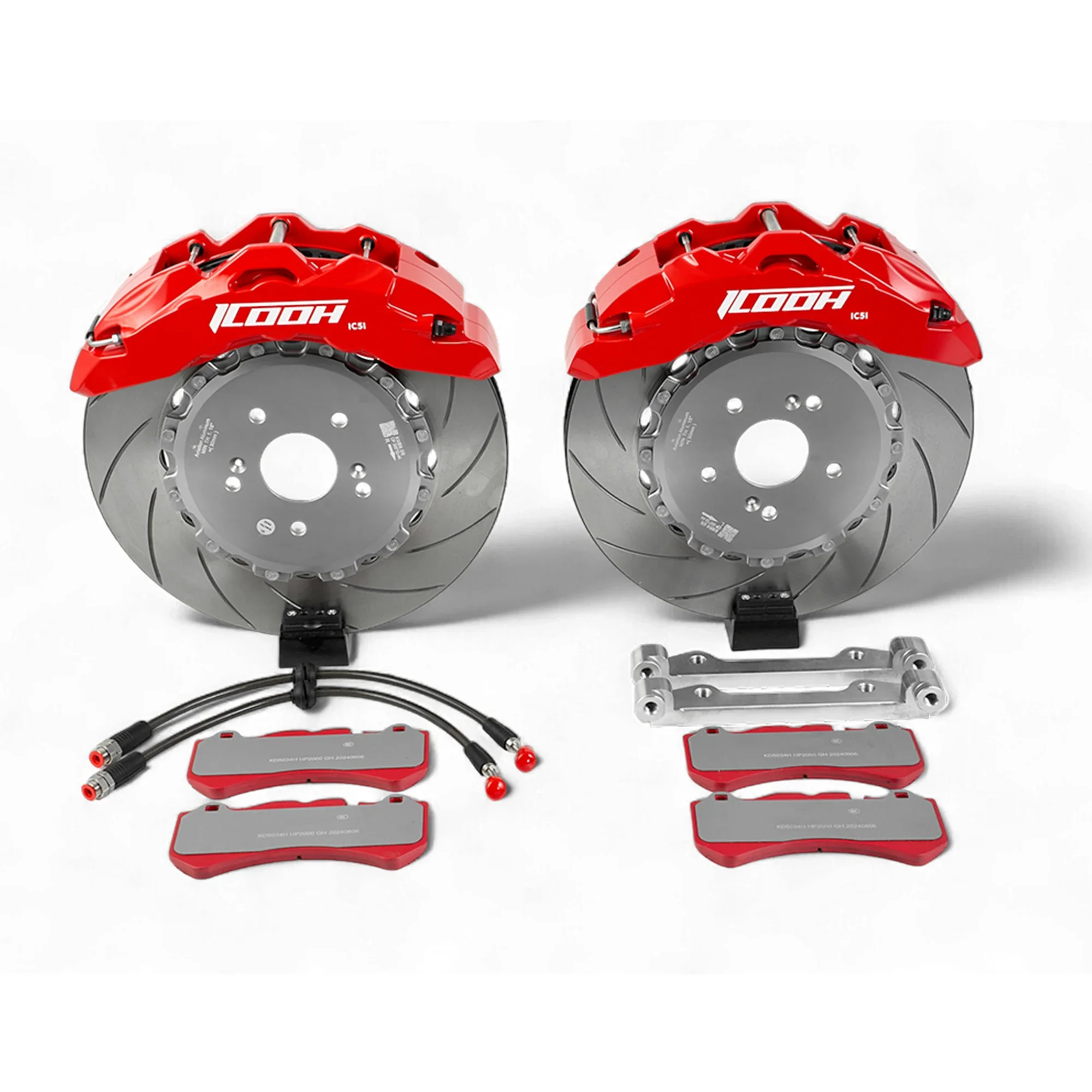 Los últimos kits de frenos grandes populares Icooh IC5 pinza de 6 puntos con disco de 355*32mm para Audi 8p S3 2008