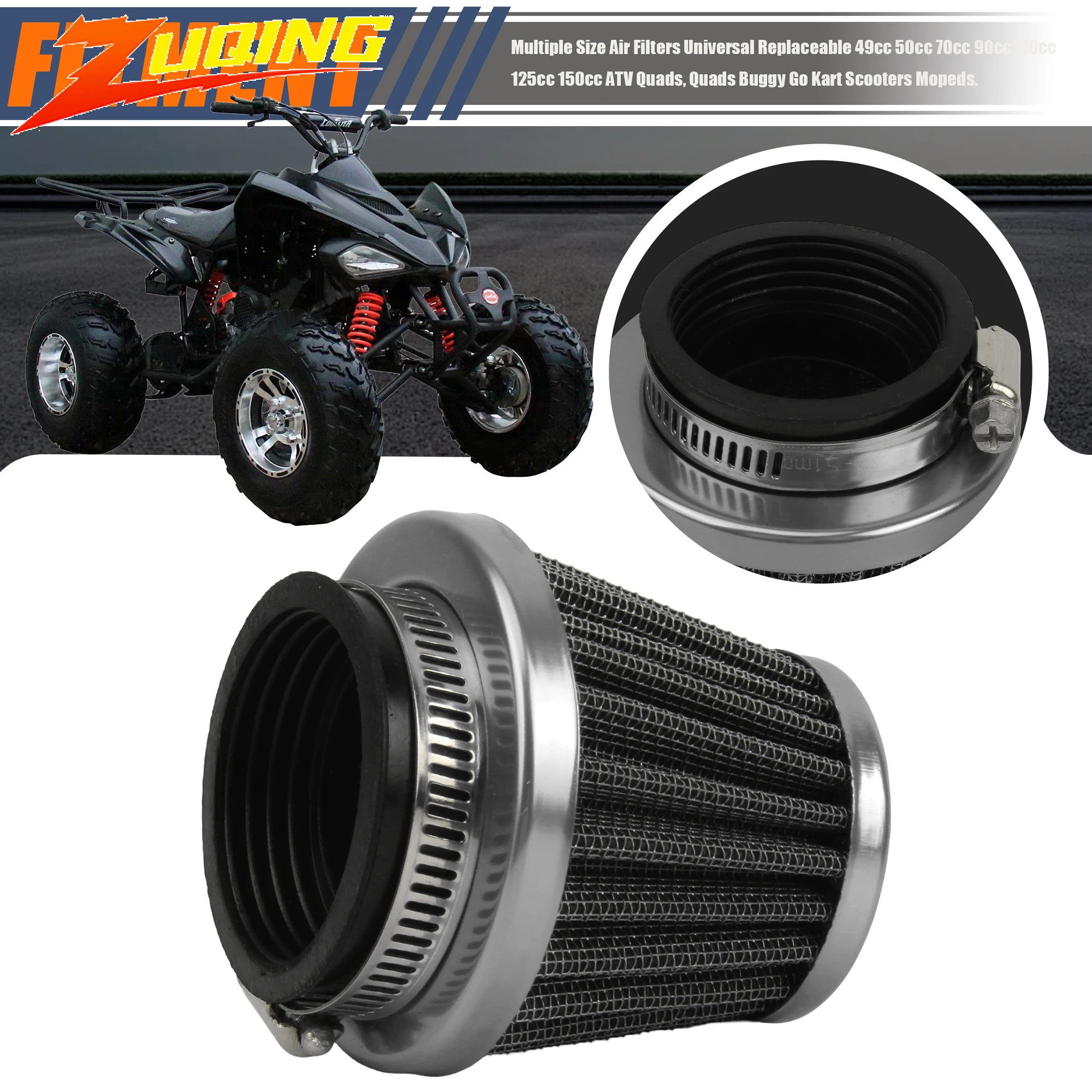 Filtro de aire universal 44 mm para moto, quad y pit bike 50-125 cc - imagen 5