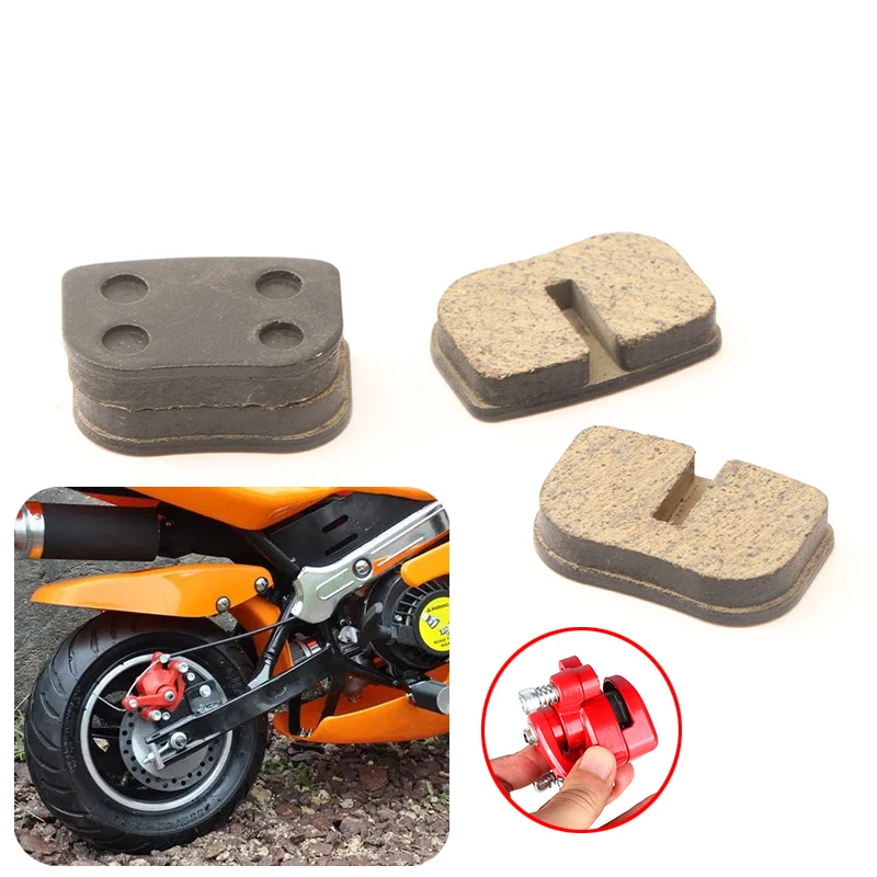 Para 47 49cc Mini Dirt Bike Minimoto bicicleta de bolsillo bebé niño Crosser Mini-gas Scooters eléctricos accesorios freno de disco almohadilla de zapata