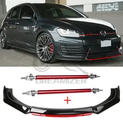 Separador parachoques delantero varillas puntal rojo VW Golf GTI MK7.5