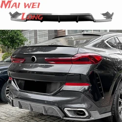 Kit difusor y divisor trasero BMW X6 G06 M Sport negro brillante