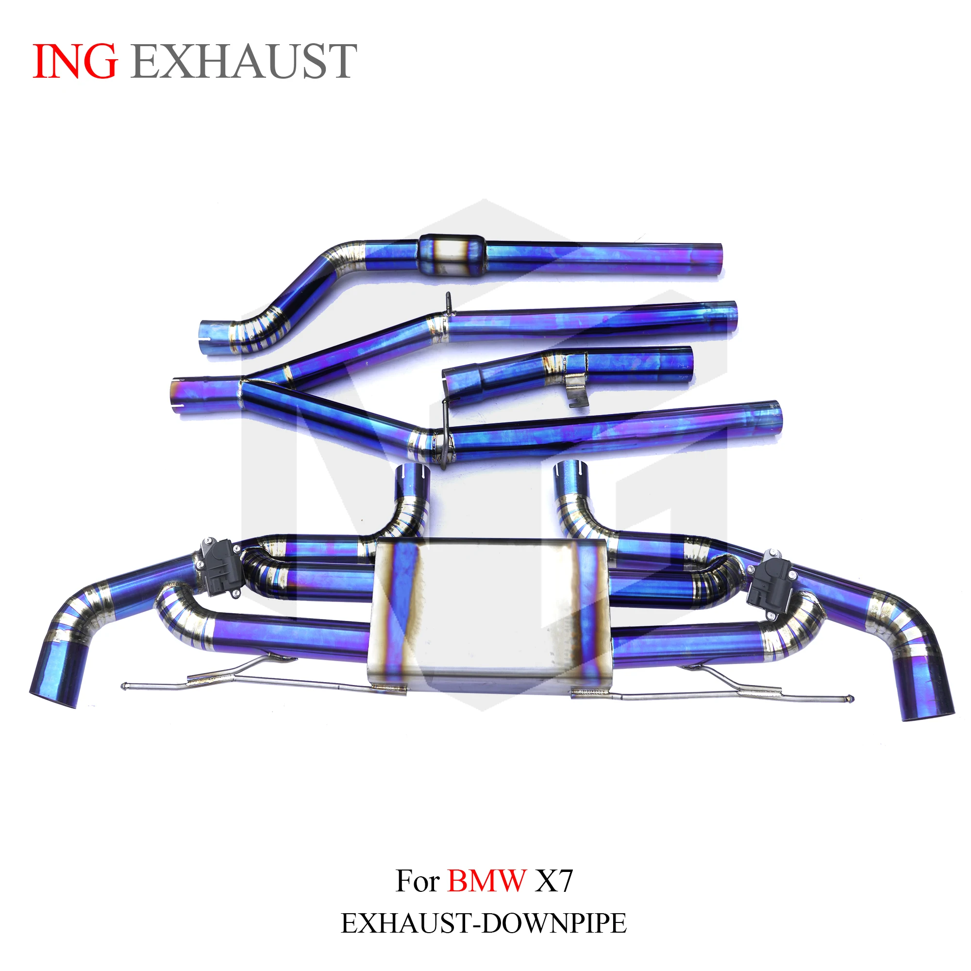 ING Silenciador de válvula de aleación de titanio Catback para BMW X7 G07 3.0T Sistema de escape de rendimiento - imagen 3