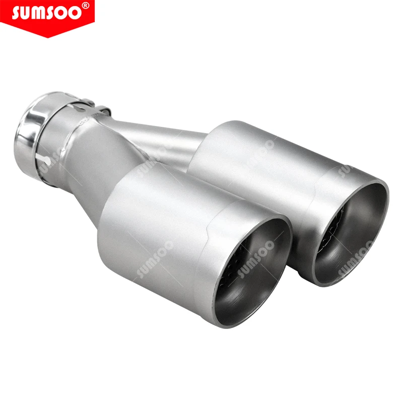 Embellecedor de escape doble salida inoxidable universal en V - imagen 5