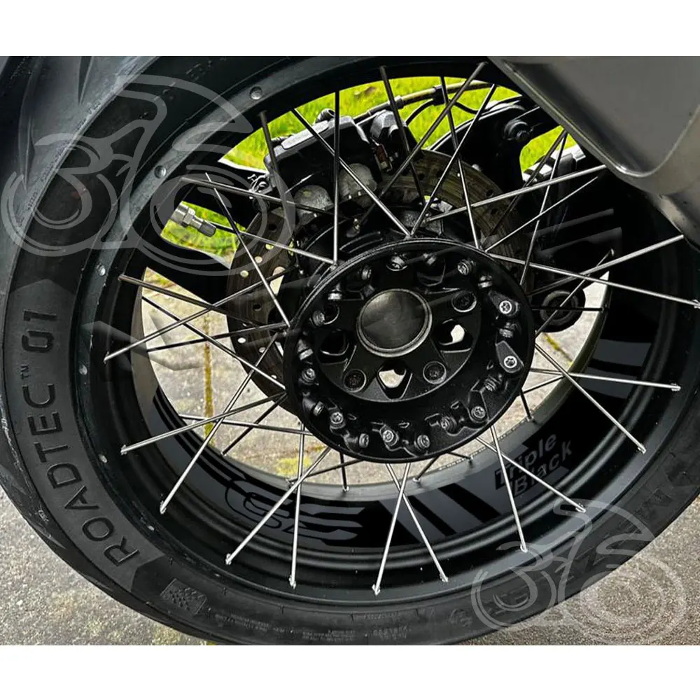 Vinilos para llantas R1200GS/R1250GS Adventure, triple raya negra - imagen 2