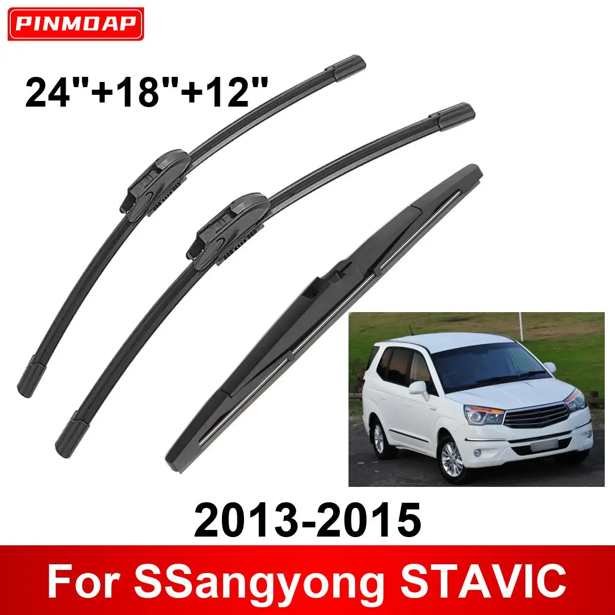 Juego limpiaparabrisas SsangYong Stavic delantero y trasero