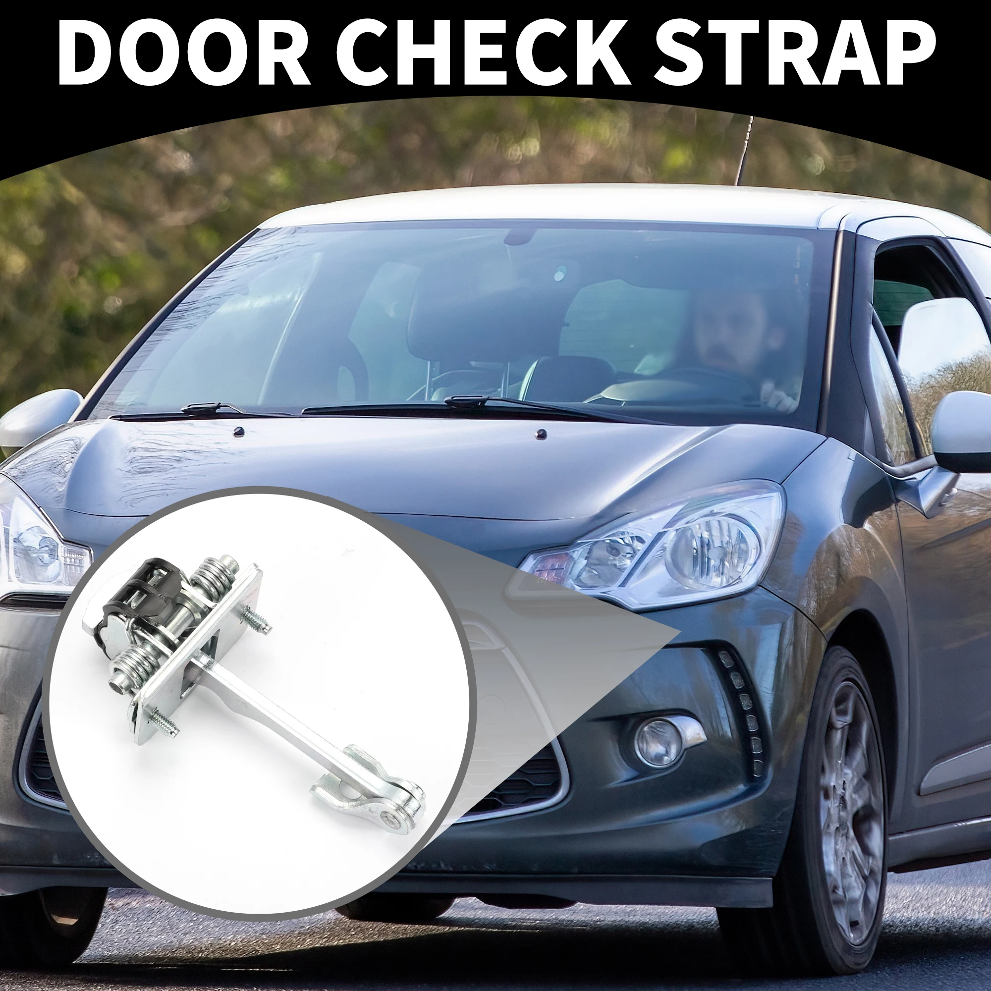 UXCELL limitador de tope de correa de retención de puerta No.9181Q8 tope de soporte de retención de puerta delantera izquierda derecha de coche para CITROEN DS3 2009-2019 - imagen 3