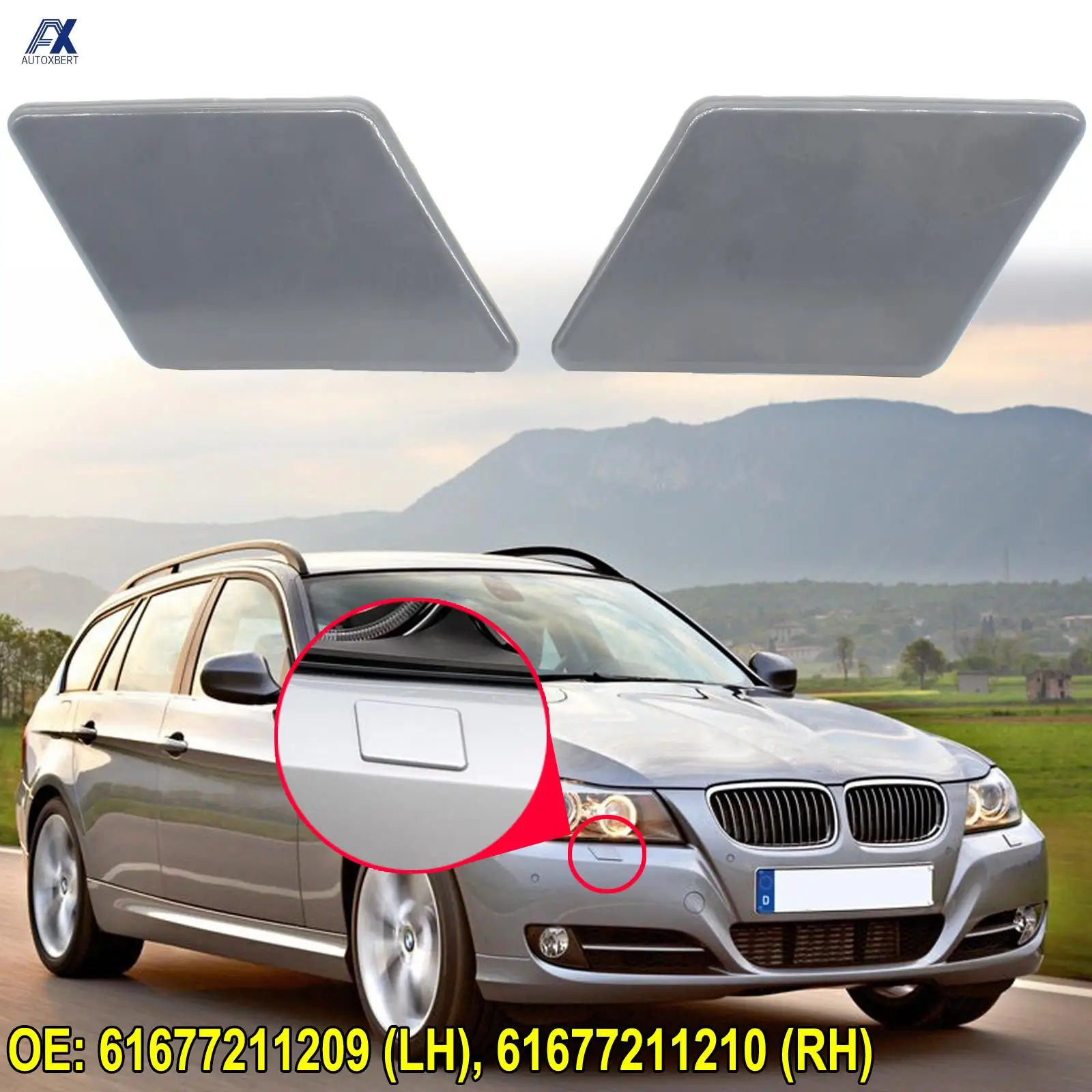 Tapa parachoques delantero boquilla limpiaparabrisas BMW E90/E91